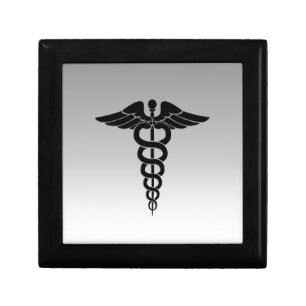 Silver Medical Caduceus Gift Box
