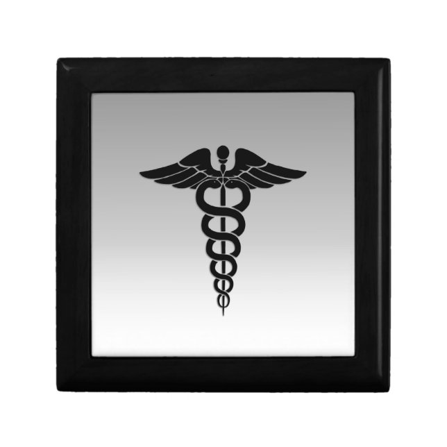 Silver Medical Caduceus Gift Box (Front)