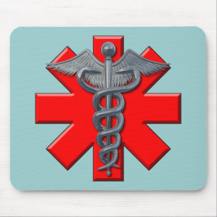 Silver Medical Profession Symbol Mouse Pad