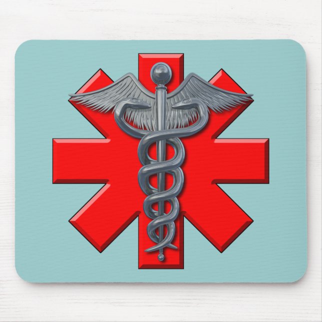 Silver Medical Profession Symbol Mouse Pad (Front)
