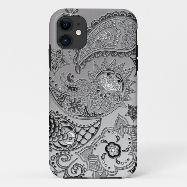 Silver Mehndi pattern design iPhone5 covers (Back)