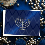 Silver Menorah Hanukkah Card<br><div class="desc">Holiday themed items designed by Umua. Printed and shipped by Zazzle or their affiliates.</div>