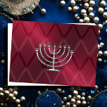 Silver Menorah Hanukkah Card<br><div class="desc">Holiday themed items designed by Umua. Printed and shipped by Zazzle or their affiliates.</div>