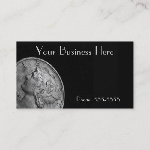 Silver Mercury Dime Business Card