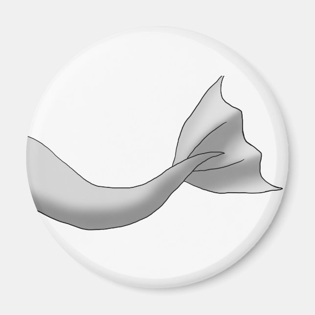Silver Mermaid Tail Magnet (Front)
