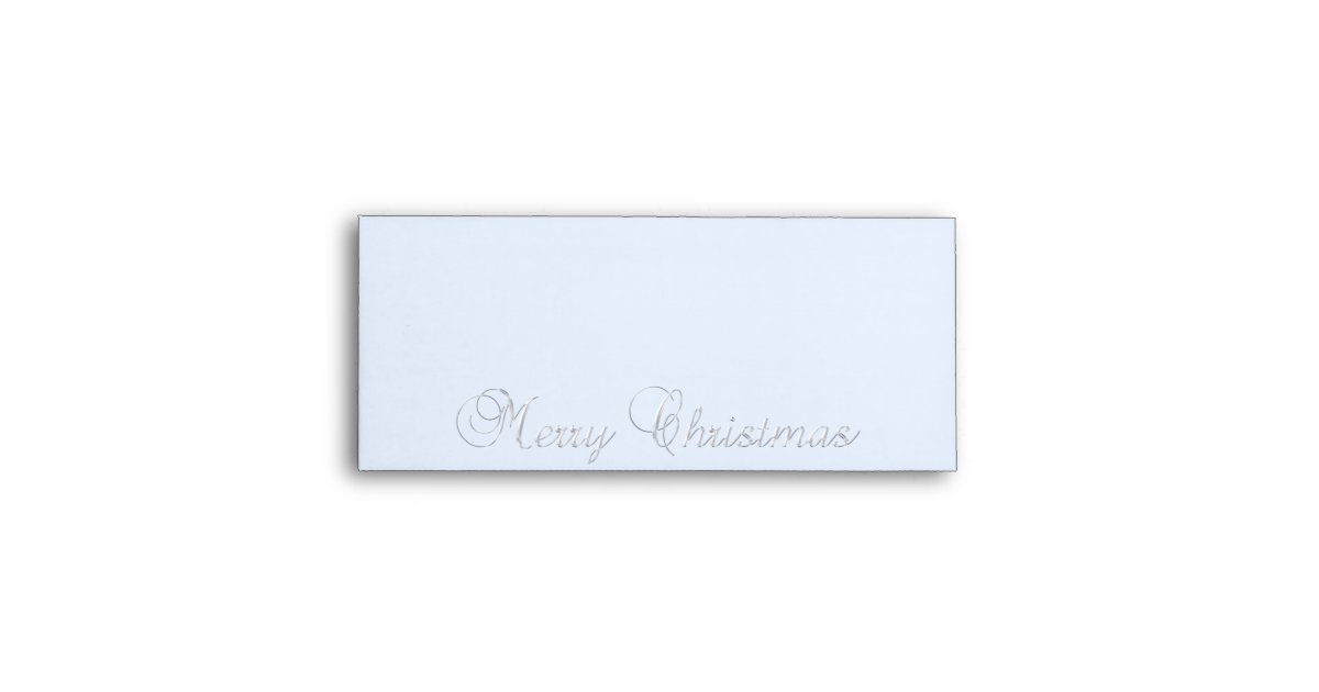 Silver Merry Christmas Envelope | Zazzle