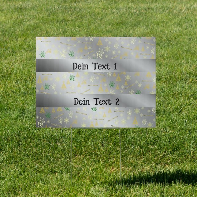 silver merry christmas sign (Insitu)