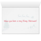 Silver Merry Christmas Tree with Raiding Reindeer (Inside Horizontal (Bottom))