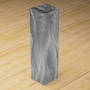 Silver Metal Abstract  Wine Box