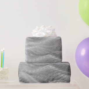 Silver Metal Abstract Wrapping Paper