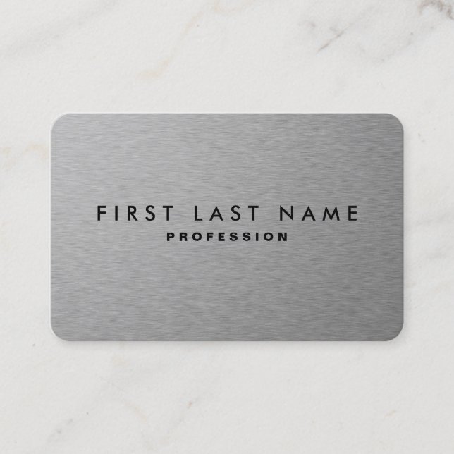 SILVER METAL BUSINESS CARD (Front)