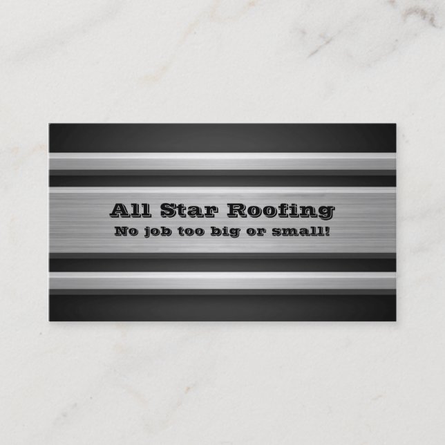 Silver Metal Business Card Template Generic (Front)