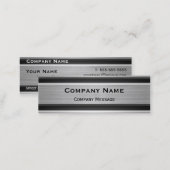 Silver Metal Business Card Template Generic (Front/Back)
