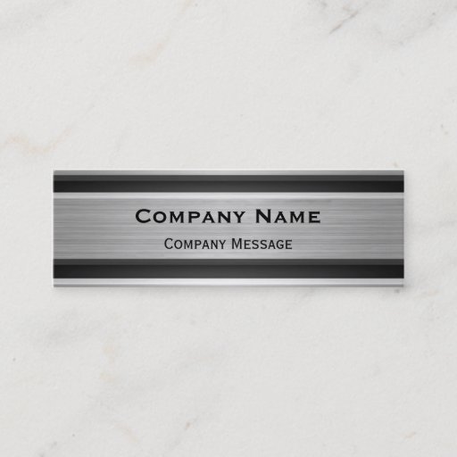 Customizable Silver Metal Business Card Template Generic