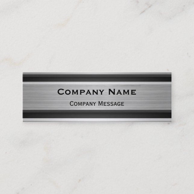 Silver Metal Business Card Template Generic (Front)