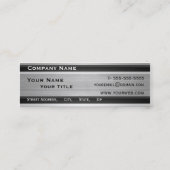 Silver Metal Business Card Template Generic (Back)