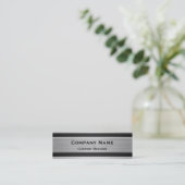 Silver Metal Business Card Template Generic (Standing Front)