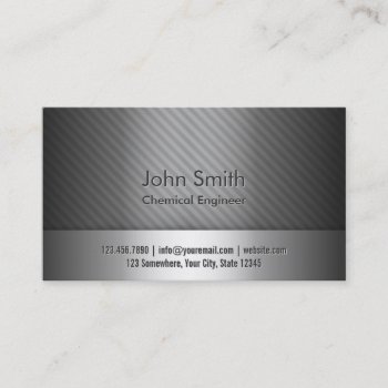 Silver Metal Chemical Engineer Business Card by cardfactory at Zazzle