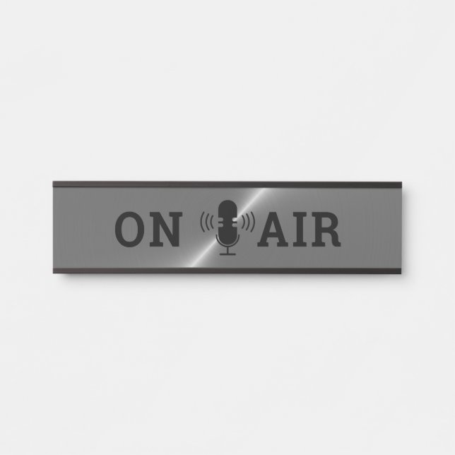 Silver Metal Effect On Air Door Sign (Front)