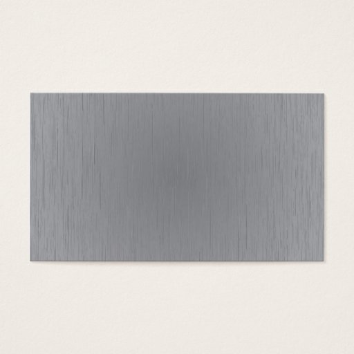 Customizable Silver Metal Look Business Card