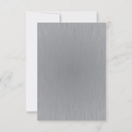 Silver Metal Look Personalized Invite