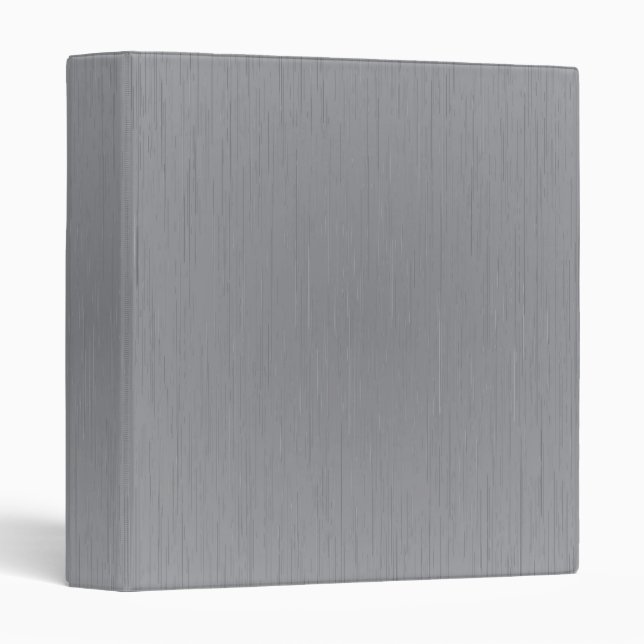Silver Metal Look 3 Ring Binder (Front/Spine)