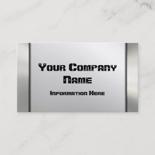 Silver Metal Look Business Cards