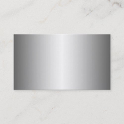 Silver Metal Look Business Cards