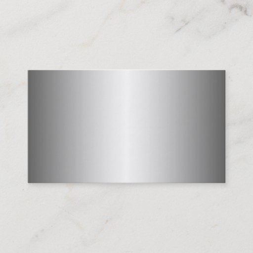 Customizable Silver Metal Look Business Cards
