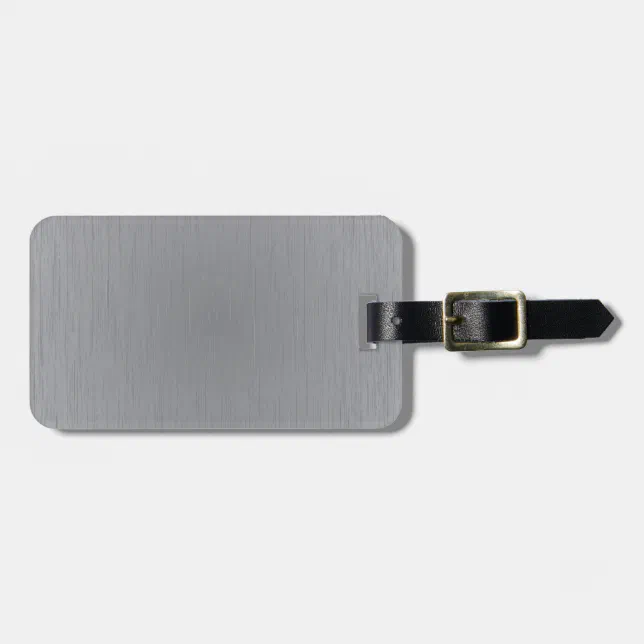 Silver Metal Look Luggage Tag | Zazzle