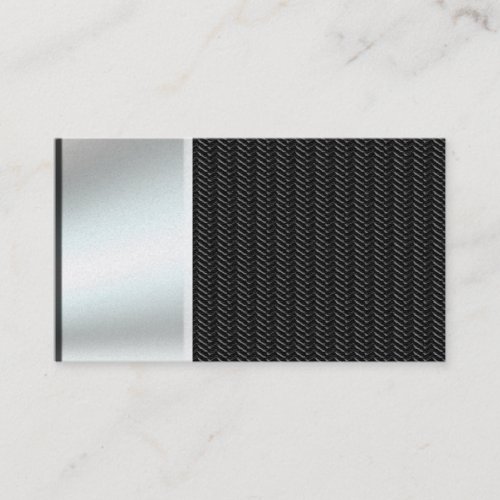 Silver Metal Look On Carbon Fiber Business Cards