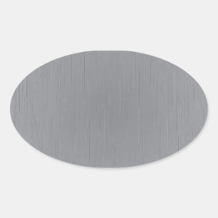 Silver Metal Look Oval Sticker