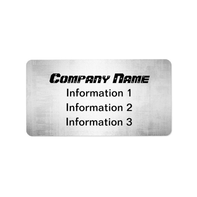 Silver Metal Look Return Address Shipping Labels (Front)