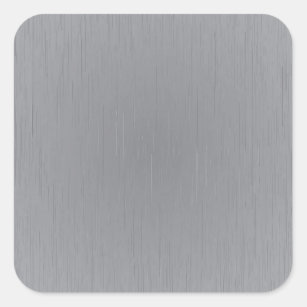 Silver Metal Look Square Sticker