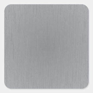 Silver Metal Look Square Sticker
