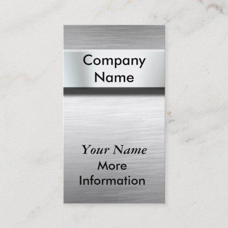 Silver Metal Nameplate Business Cards