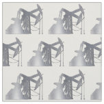 Silver Metal Oil Pumping Unit Design Fabric