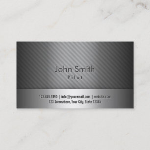 Silver Metal Pilot/Aviator Business Card