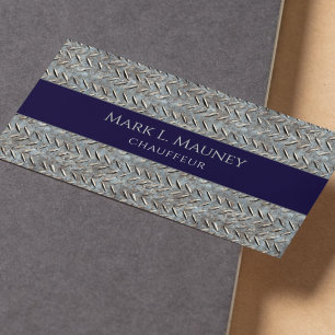 Silver Metal Plater Chauffeur Driver Professional Business Card