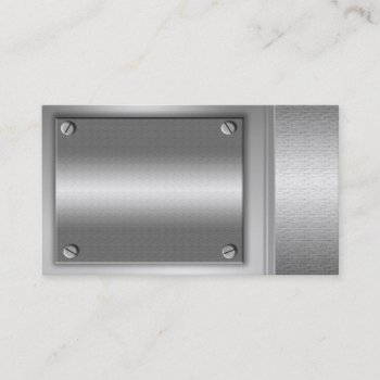 Silver Metal Plates Business Cards by MetalShop at Zazzle