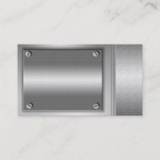 Silver Metal Plates Business Cards at Zazzle