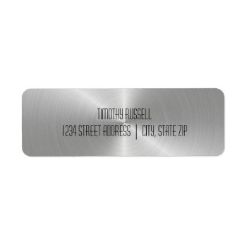 Silver Metal Shine - Return Address Labels by Midesigns55555 at Zazzle