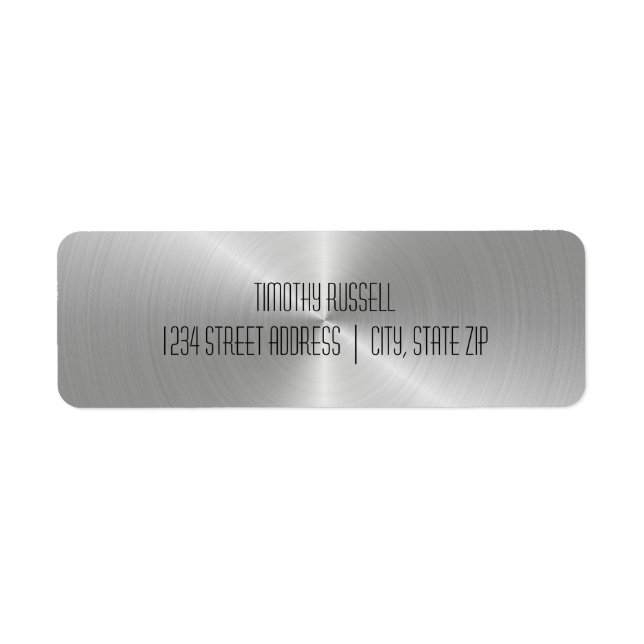Silver Metal Shine - Return Address Labels (Front)