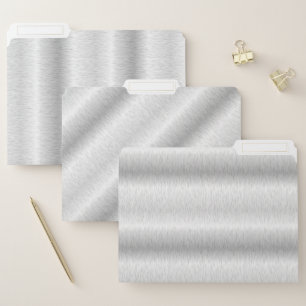 silver metal texture file folder