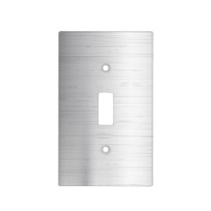 Silver metal texture light switch cover