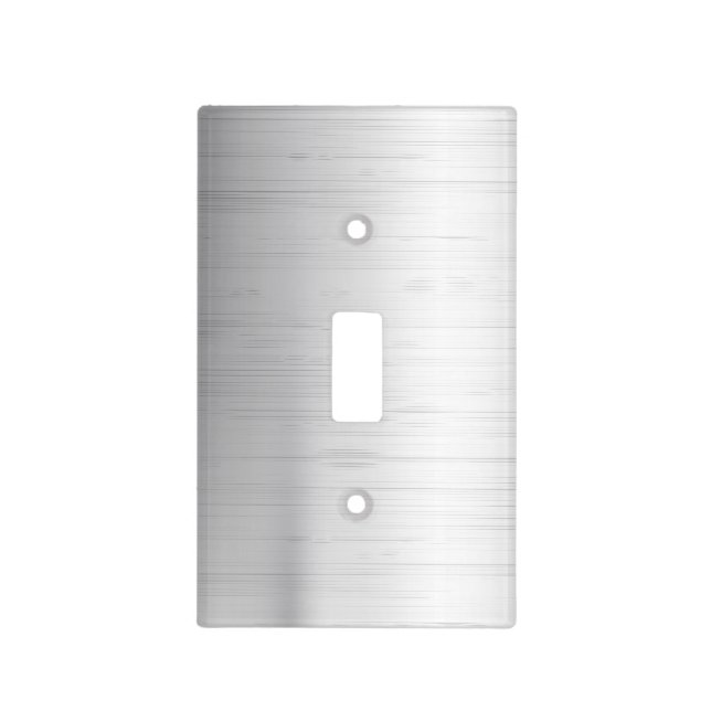 Silver metal texture light switch cover (Front)