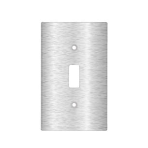Silver metal texture light switch cover