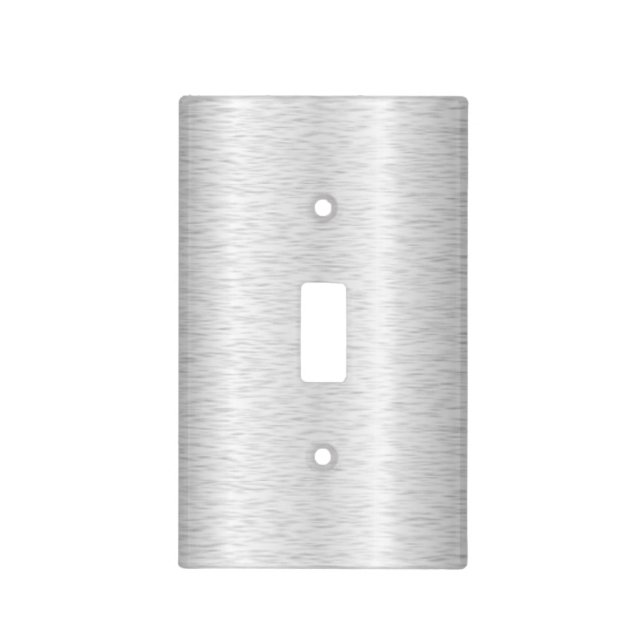 Silver metal texture light switch cover (Front)