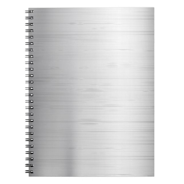 Silver metal texture notebook (Front)