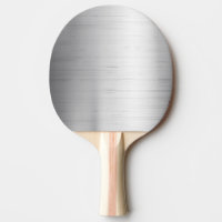 Silver metal texture Ping-Pong paddle